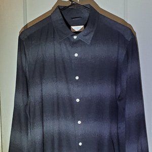 SATURDAYS NYC Laszlo Ombre L/S Shirt In Black MEN'S SIZE SMALL Style: M11820LZ01